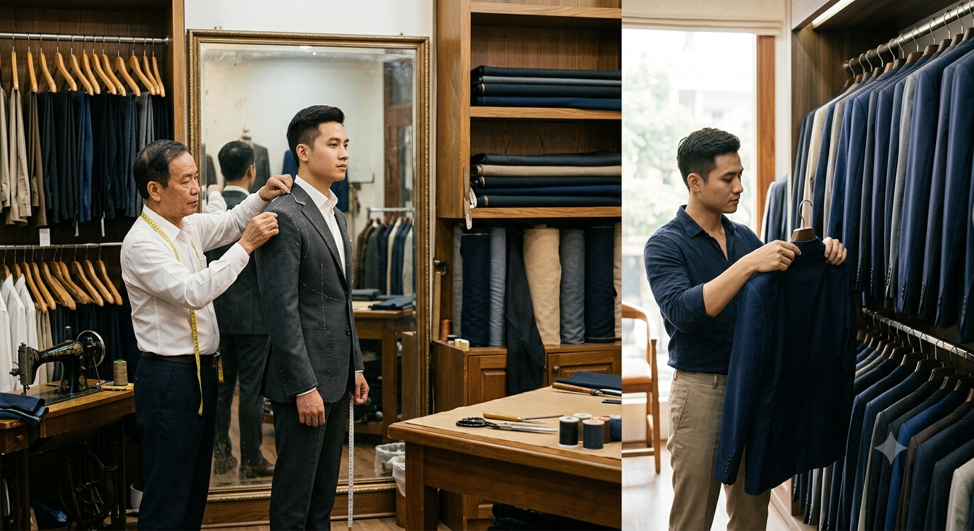 Khi Nào Nên Chọn May Đo Hay Mua Vest May Sẵn?